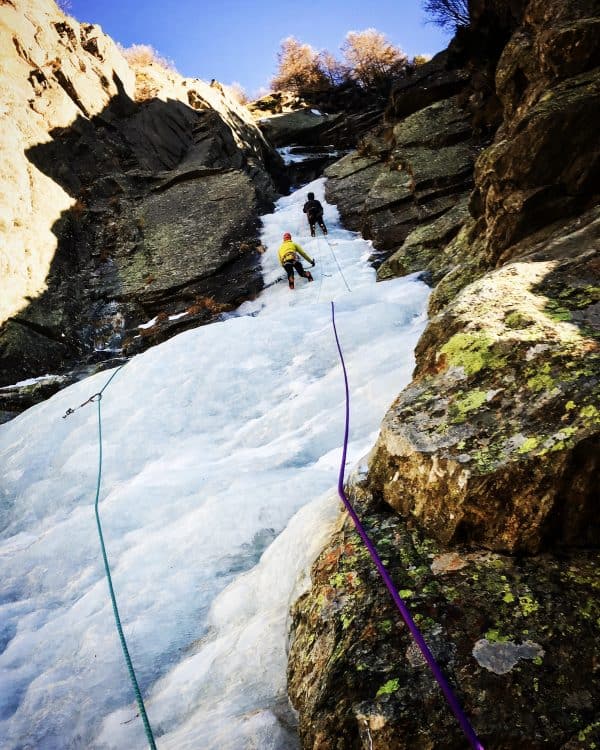 Ice Climbing in Cogne