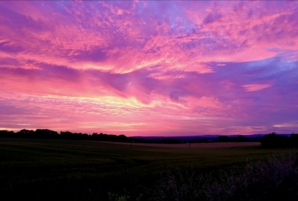 Sunset on a night navigation course