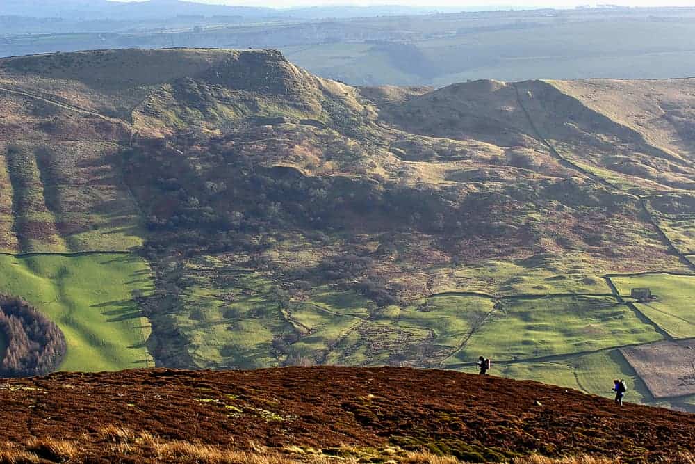 Looking towards the Great Ridge from Kinder in the Peak District