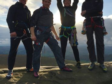 A group on a Team building exercise in the Peak District