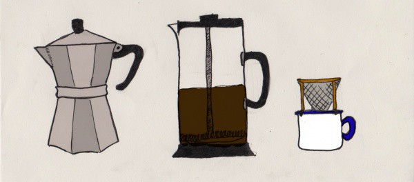 methods for making coffee outdoors illustration