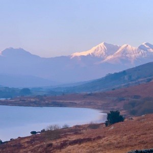 Snowdon, Crib Cochairs and Crib y Ddysgl three of the Welsh 3000ft mountains.