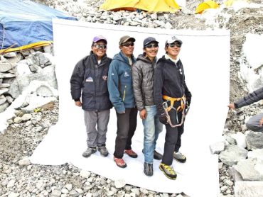 Adventure photography at basecamp