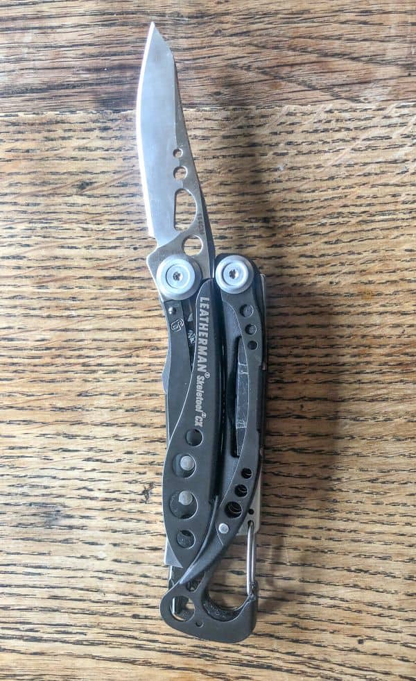 Leatherman Skeletool CX with blade open