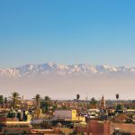 Marrakesh with the Atlas mountains in the background