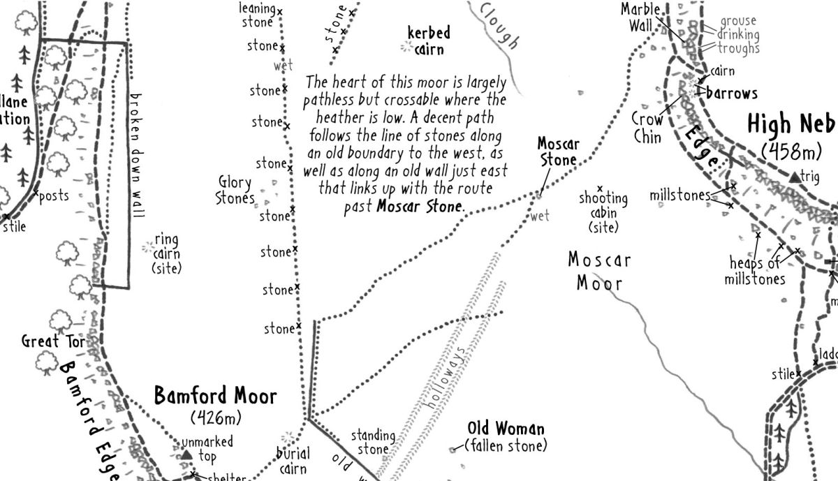 Stanage Map Detail