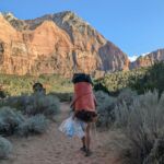 Hiking in. Zion National Park, Utah
