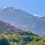 The village of Imlil with Toubkal behind.