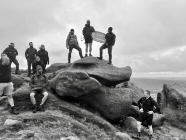 A charity event on Edale skyline.