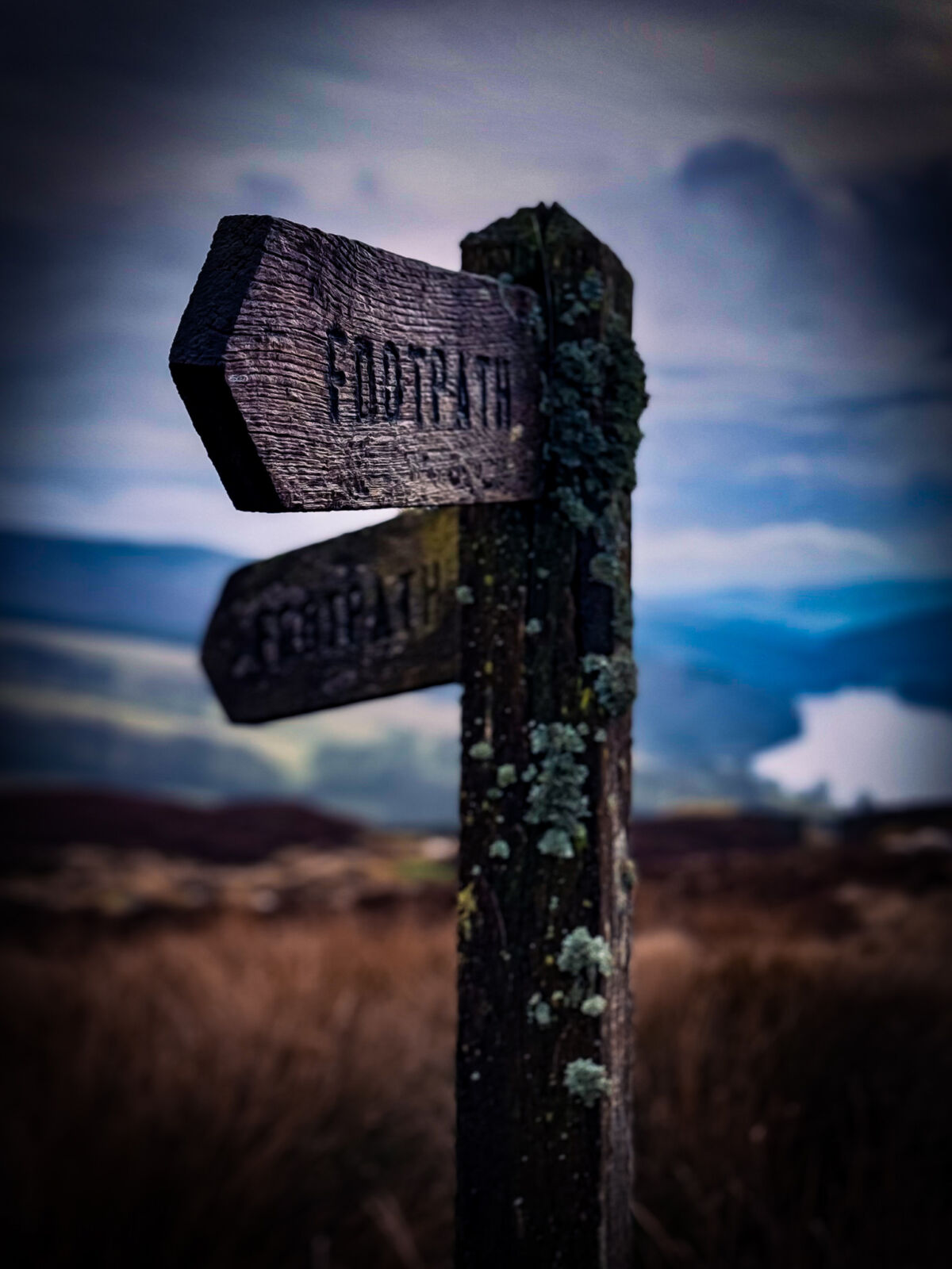 A peak district sign post