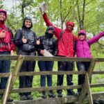 A group learning navigation on a hill skills course in Edale in the Peak District