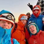 A group on the summit of Toubkal in winter