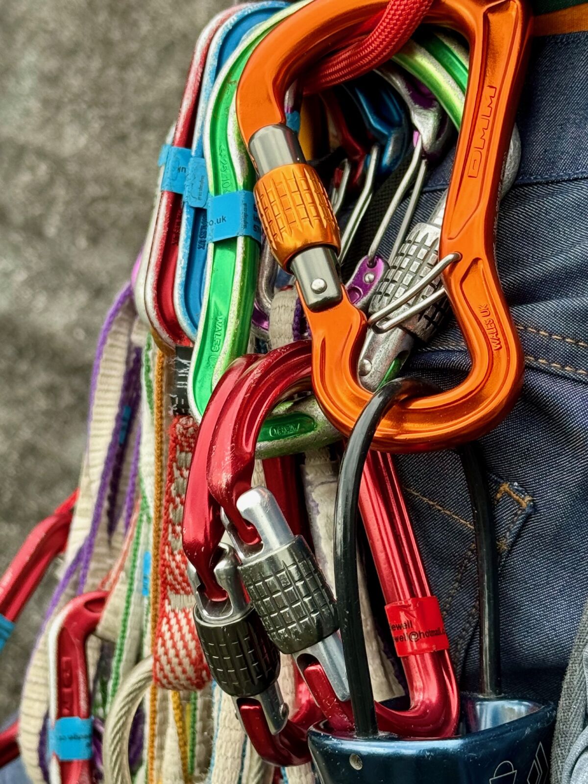 Colourful karabiners