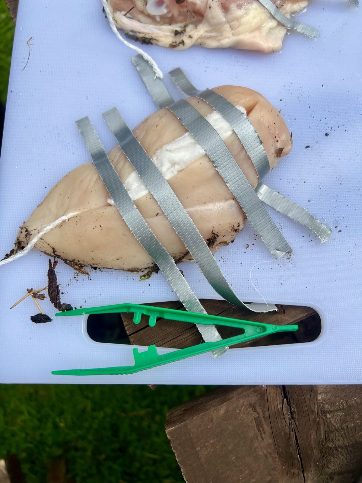 Large wounds being dressed on an advanced first aid course
